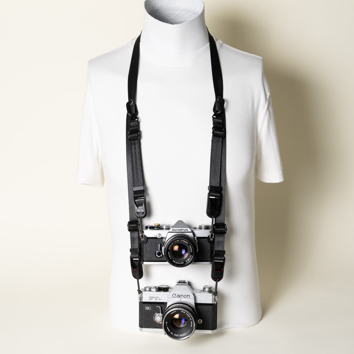 Dual-Tier Camera Strap 38-50" with Side Straps + 4 Peak Design Anchors