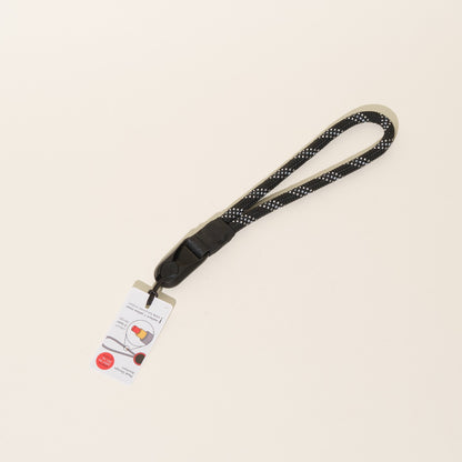 Black Reflective Rope Camera Strap, Neck 40", Wrist or Combo + Peak Design Anchors