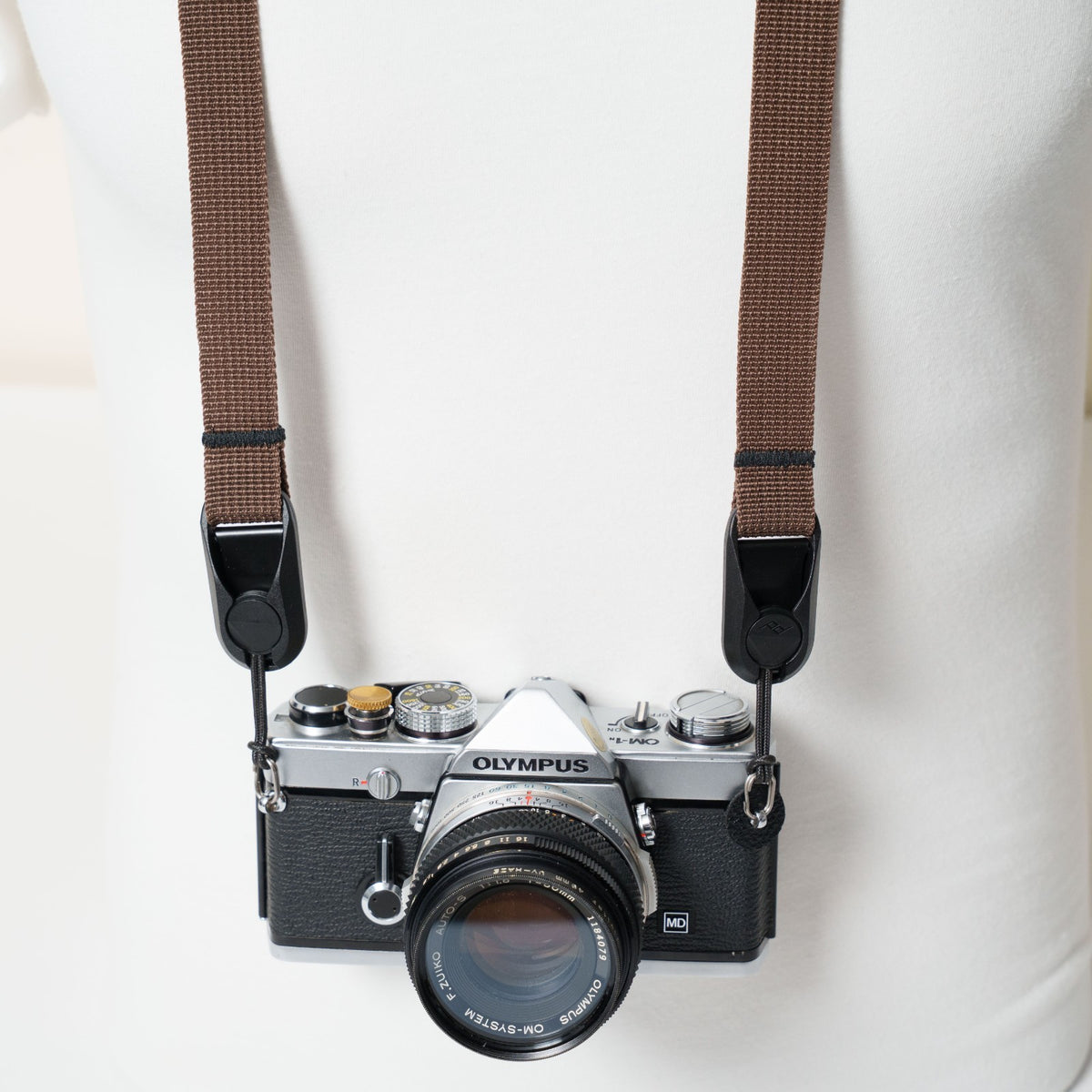 Brown Nylon Camera Strap, Neck, Lanyard or Wrist + Peak Design Anchors