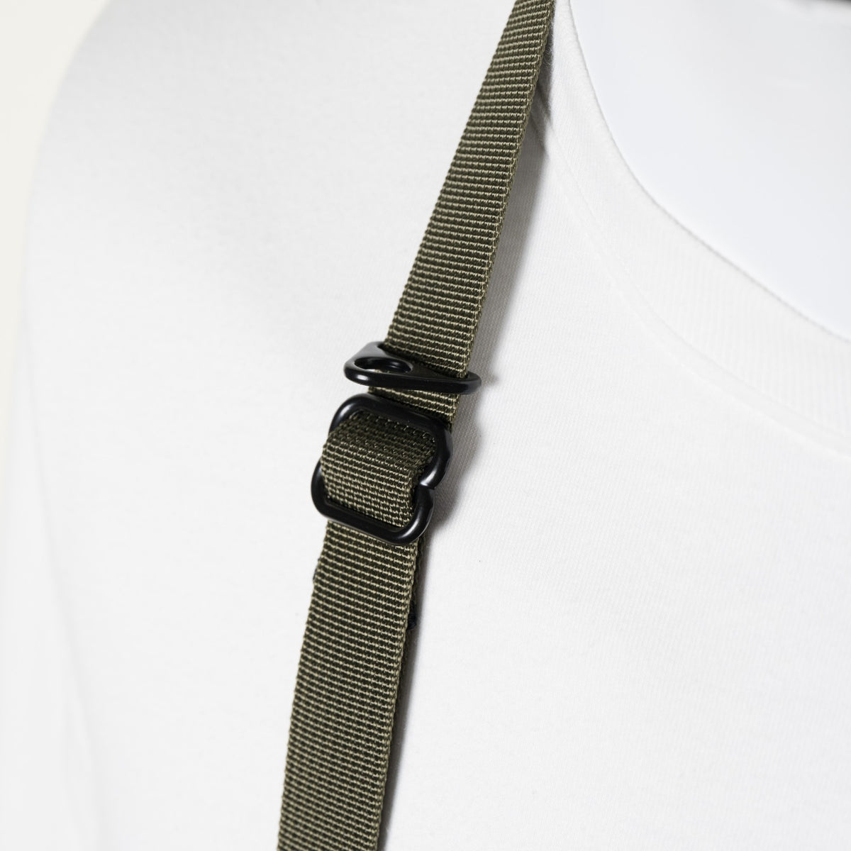 Army Green Dual Adjustable Camera Strap 30-52", Accessory Ring + Peak Design Anchors