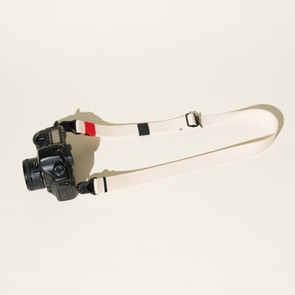 Off-White Heavy Duty Cotton Camera Strap 1.25", Adjustable 26-50" + Peak Design Anchors