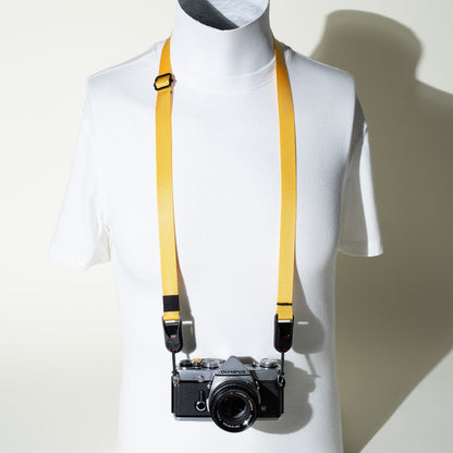 Metallic Gold or Silver Camera Strap, Neck 28-50" or Wrist + Peak Design Anchors