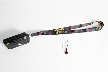 Superhero Print Camera Lanyard, Spider-Man or Deadpool, 1" x 38" + Peak Design Anchor