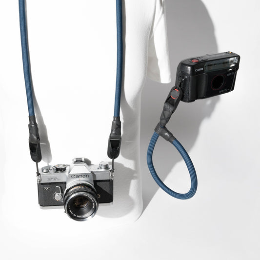 Deep Blue Climbing Rope Camera Strap Combo, 42" Neck + 12" Wrist