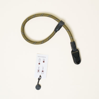 Green Climbing Rope Camera Strap 40", Neck or Wrist + Peak Design Anchors