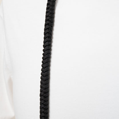 Black Braided Paracord Camera Strap, Neck 44" or Wrist + Peak Design Anchors