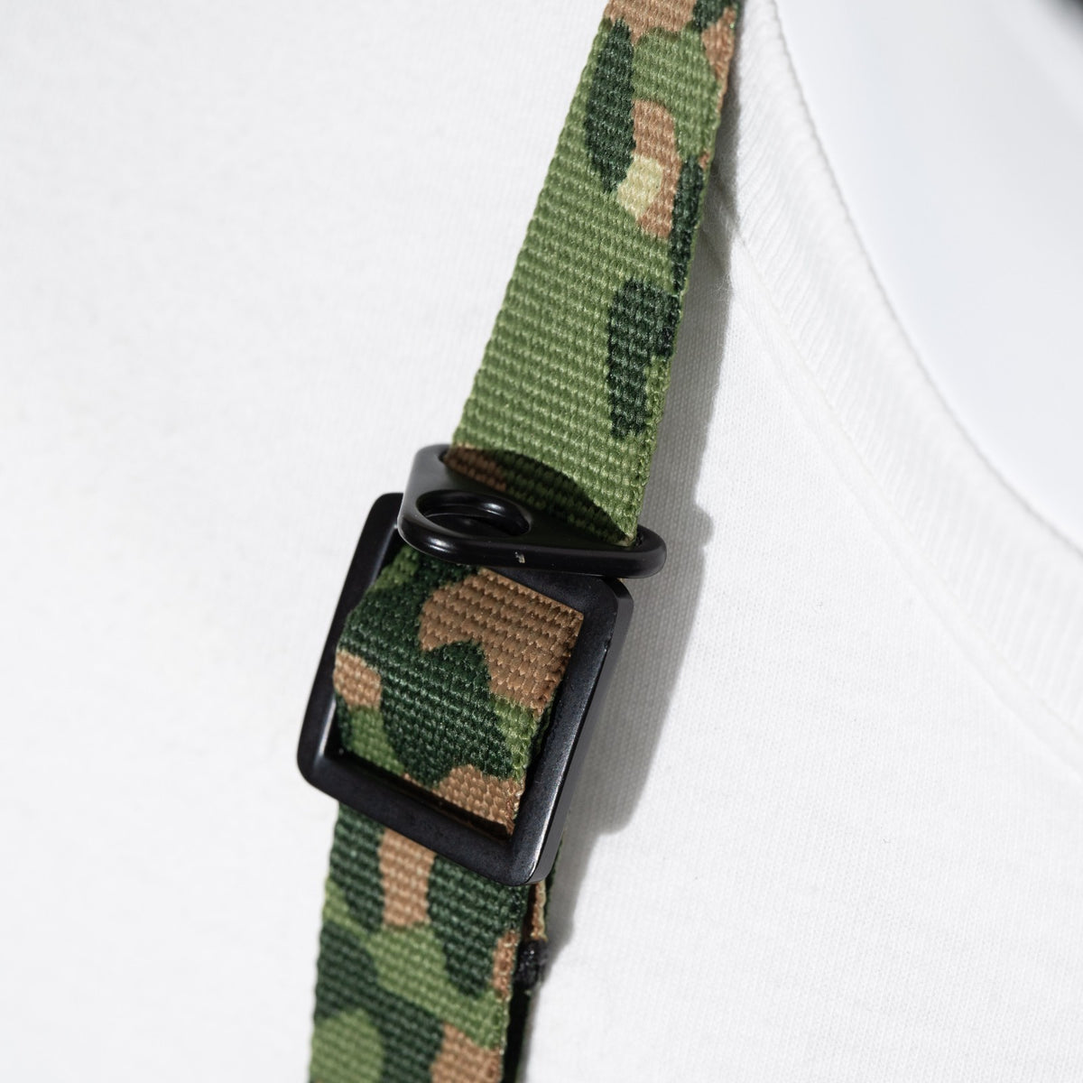 Green Camo Dual Adjustable Camera Strap 35-50", Accessory Mount + Peak Design Anchors