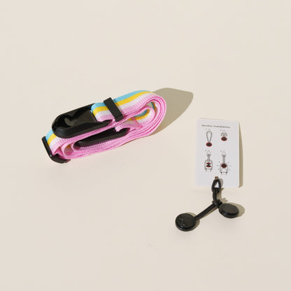 Kids Size Rainbow Camera Strap, Adjustable 22-38" + Peak Design Anchors
