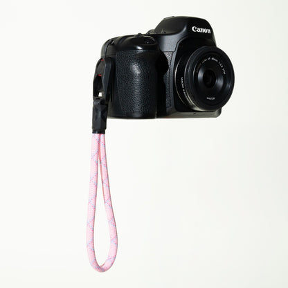 Pink or Black & White Rope Camera Strap, Neck 40" or Wrist + Peak Design Anchors