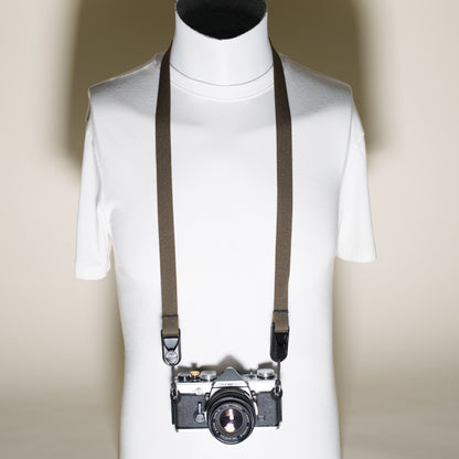 Olive Green Nylon Camera Strap 40" x 3/4" + Peak Design Anchors