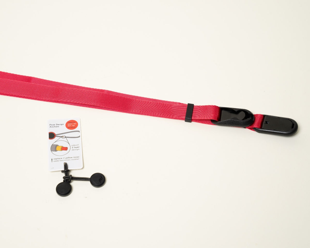 Nylon Camera Strap in 24 Colors, Neck, Lanyard or Wrist + Peak Design Anchors