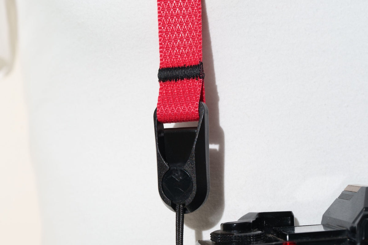 Red Diamond Pattern Camera Strap, Adjustable or Fixed + Peak Design Anchors