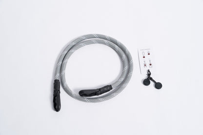 Grey Climbing Rope Camera Strap 42", Neck or Wrist + Peak Design Anchors