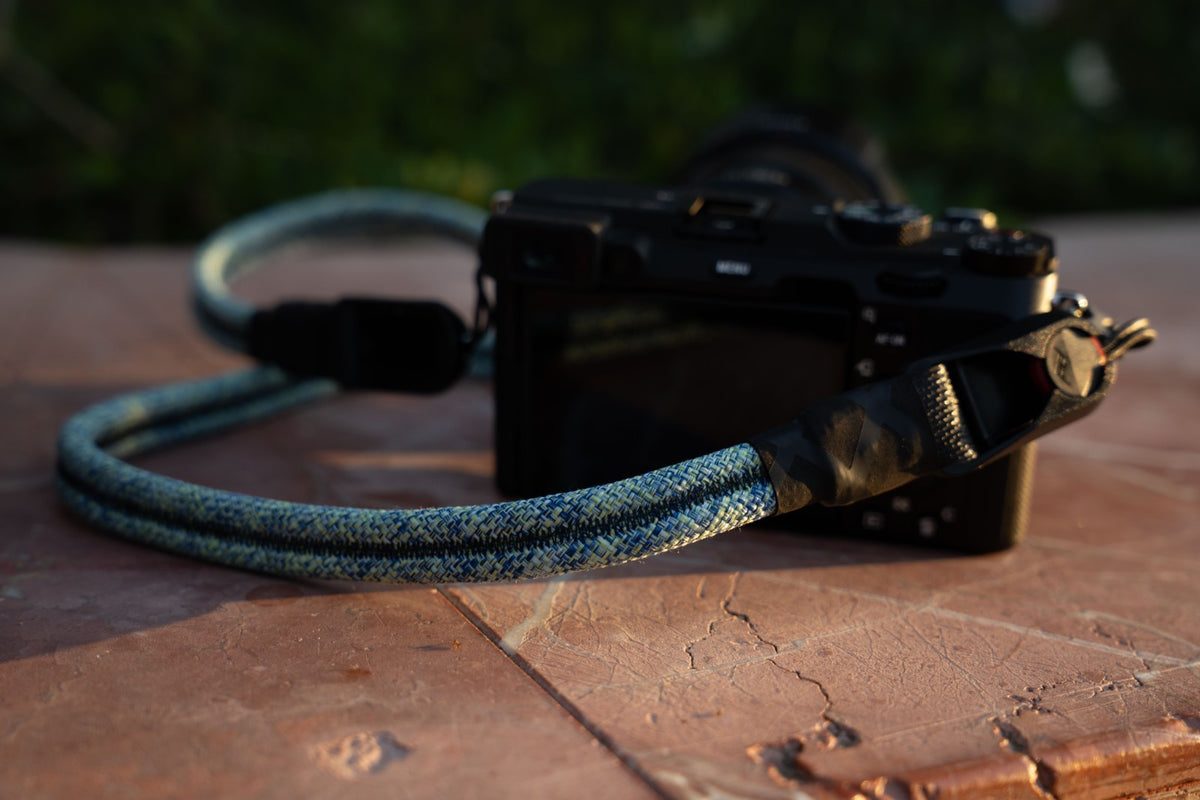 Glacier Blue & Teal Rope Camera Strap, Neck or Wrist + Peak Design Anchors