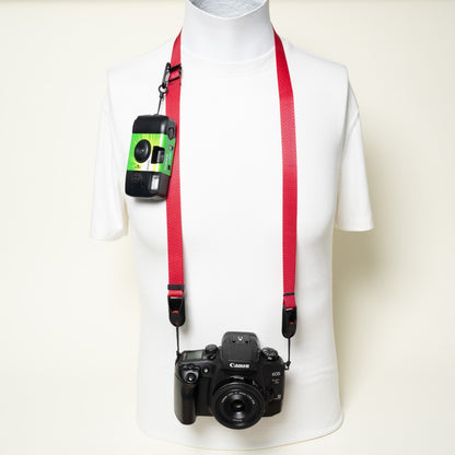 Nylon Camera Strap in 24 Colors, Neck, Lanyard or Wrist + Peak Design Anchors