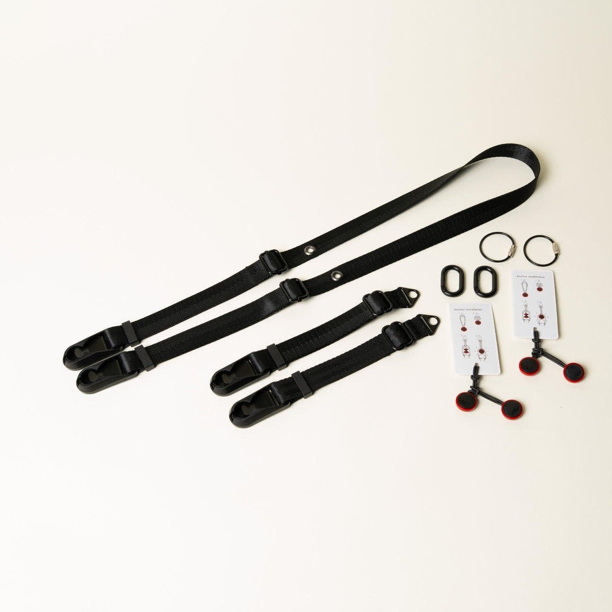 Dual-Tier Camera Strap 38-50" with Side Straps + 4 Peak Design Anchors