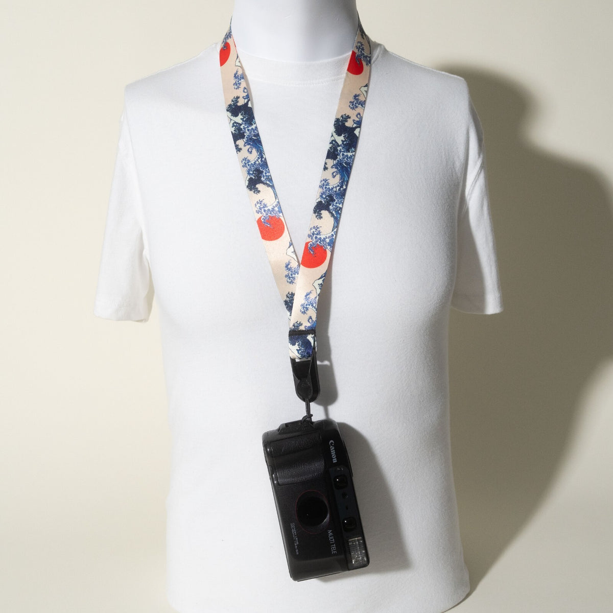 Japanese Print Camera Lanyard, Great Wave, Dragon or Anime, 1" x 38" + Peak Design Anchor