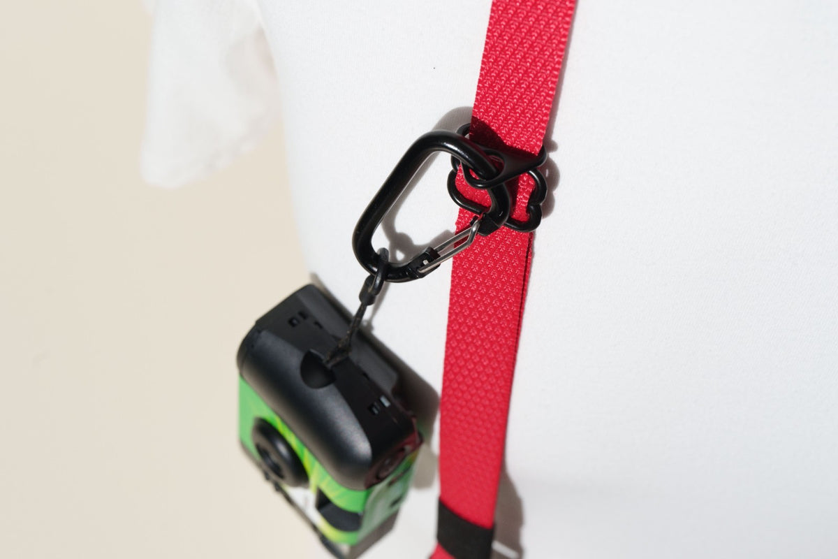 Red Diamond Pattern Camera Strap, Adjustable or Fixed + Peak Design Anchors