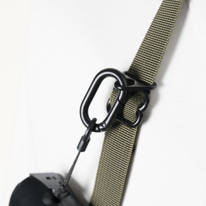Army Green Dual Adjustable Camera Strap 30-52", Accessory Ring + Peak Design Anchors