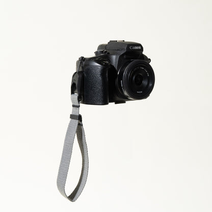 Grey Cotton Camera Strap Combo, 40" Neck + 18" Wrist + Peak Design Anchors