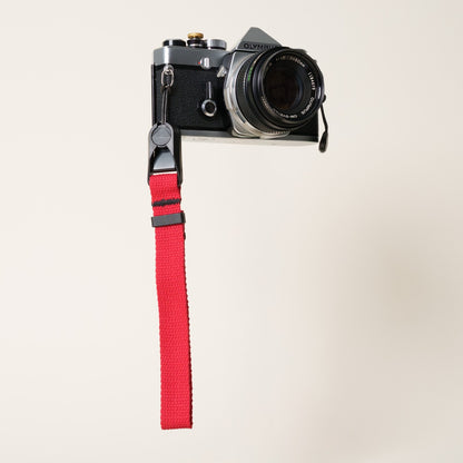 Cotton Camera Strap, Black, Red or Yellow, Neck 28-52" or Wrist + Peak Design Anchors