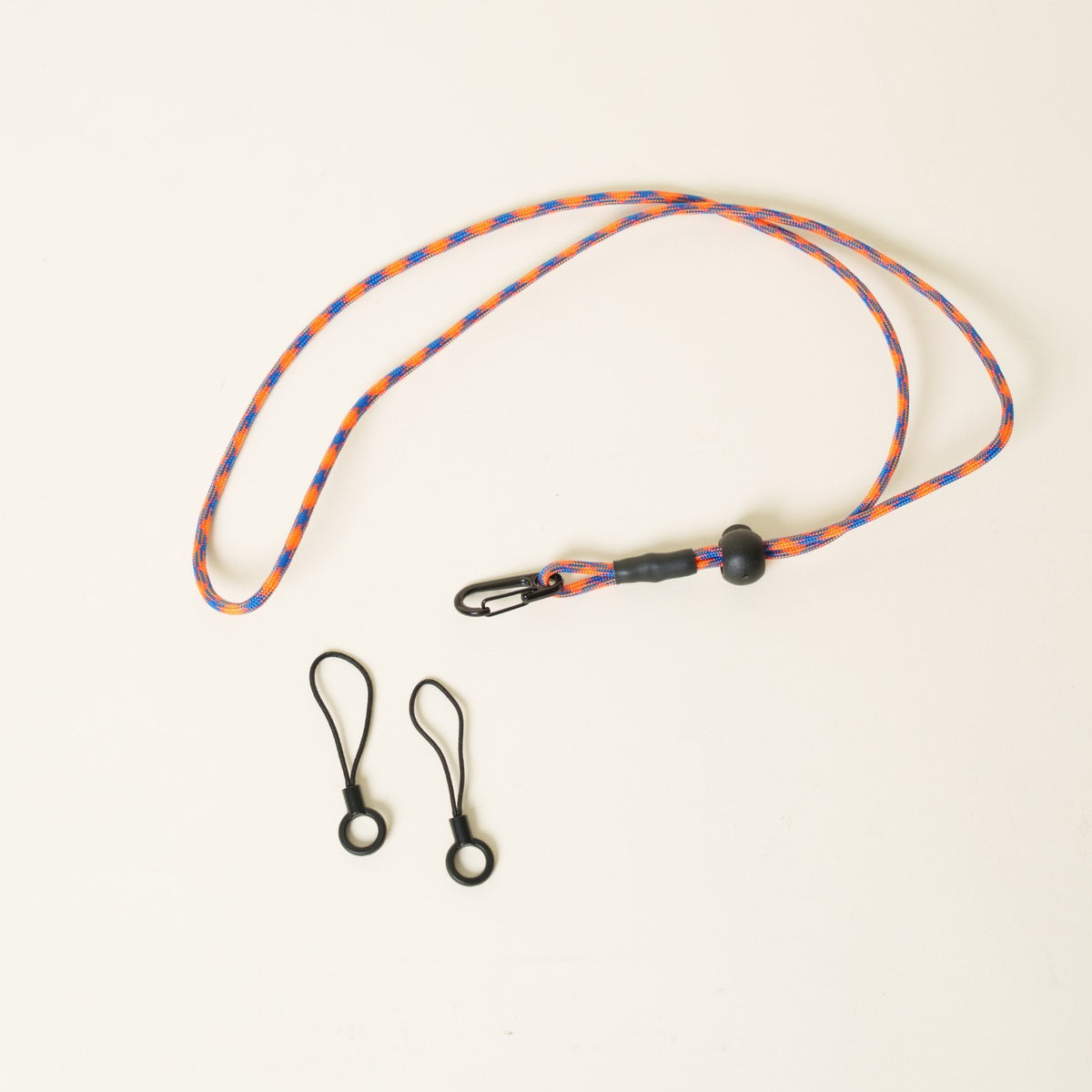 Blue & Orange Paracord Camera Strap, 38" Lanyard or 16" Wrist