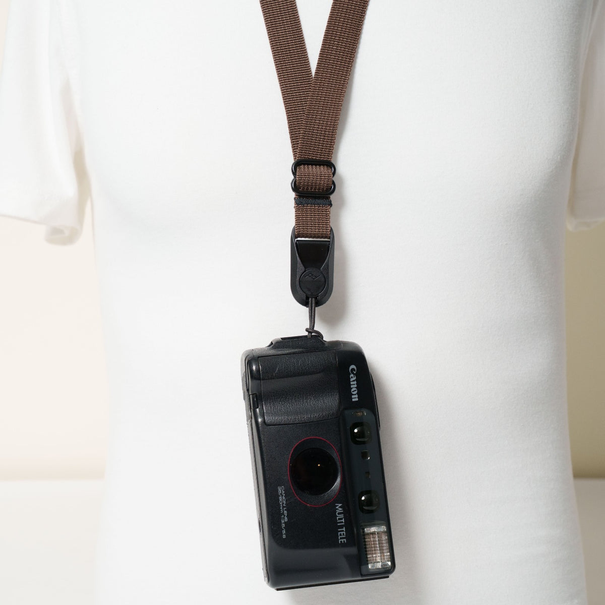 Brown Nylon Camera Strap, Neck, Lanyard or Wrist + Peak Design Anchors