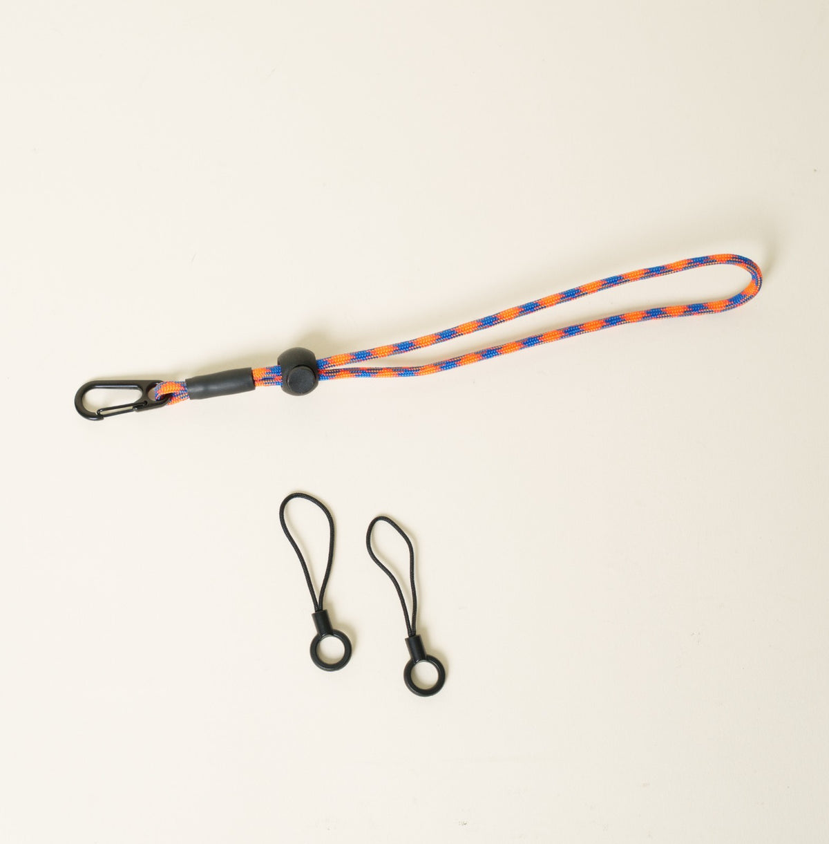 Blue & Orange Paracord Camera Strap, 38" Lanyard or 16" Wrist