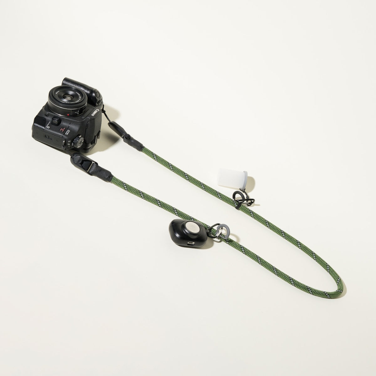 Green Climbing Rope Camera Strap 42" with Loop Mounts + Peak Design Anchors