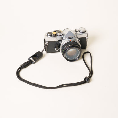 Black Braided Paracord Camera Wrist Strap 20" + Peak Design Anchor