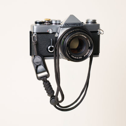 Black Braided Paracord Camera Wrist Strap 20" + Peak Design Anchor