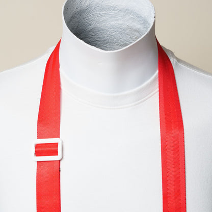 Red Nylon Camera Strap 1.25", Adjustable 32-56", D-Ring + Peak Design Anchors