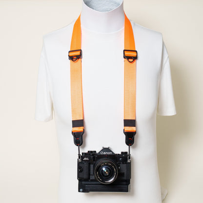Premium Dual Adjustable Camera Strap 32-50", Tangerine or Purple + Peak Design Anchors