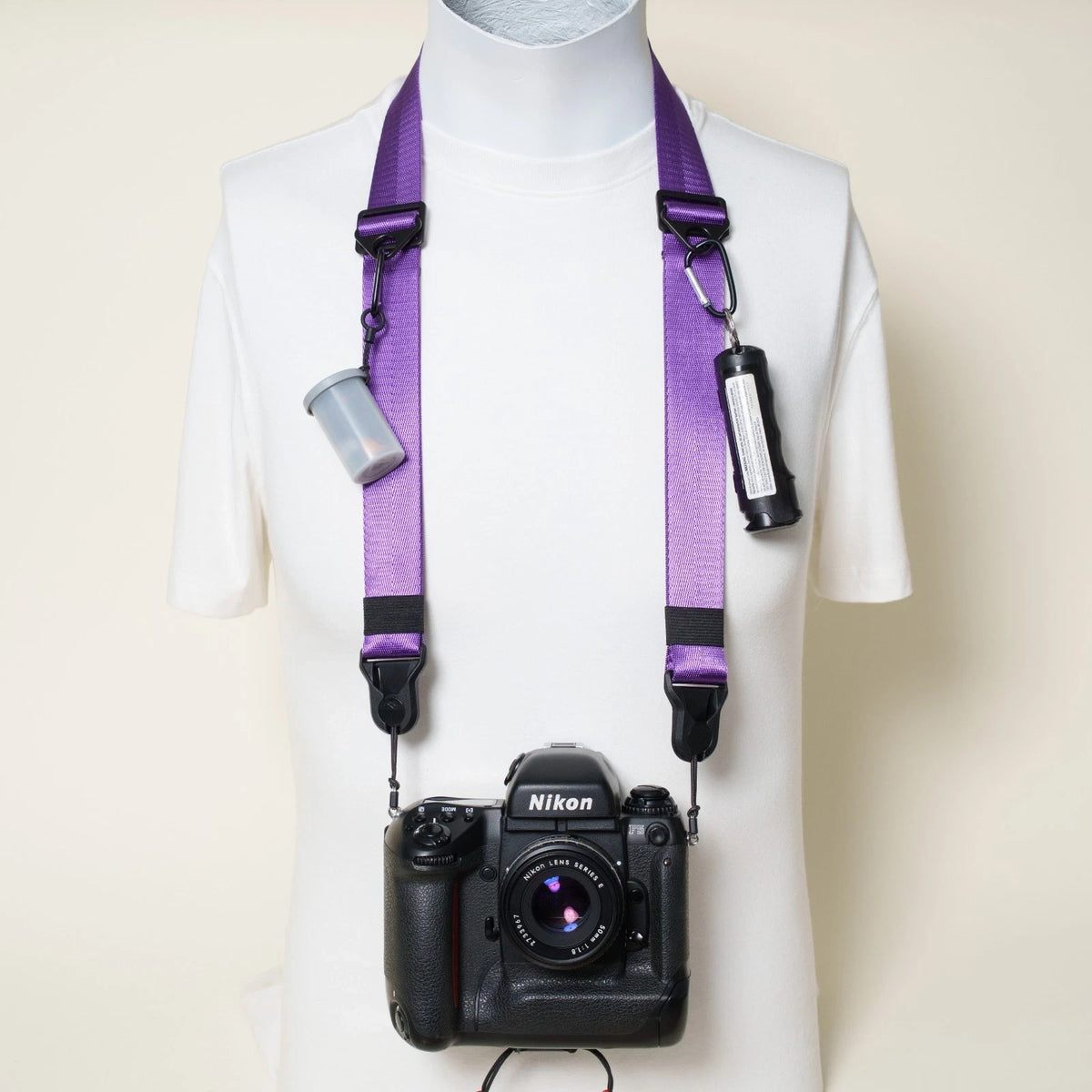 Premium Dual Adjustable Camera Strap 32-50", Tangerine or Purple + Peak Design Anchors