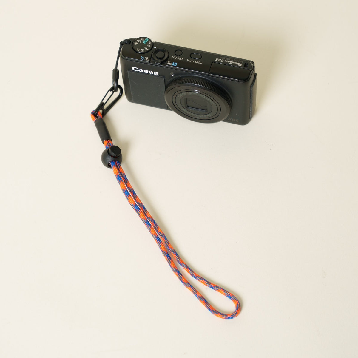 Blue & Orange Paracord Camera Strap, 38" Lanyard or 16" Wrist