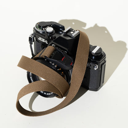Copper Brown Nylon Camera Strap, Neck 40", Wrist or Combo + Peak Design Anchors
