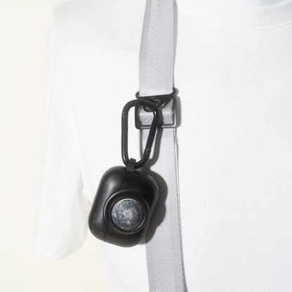 Silver Nylon Camera Strap 1.25", Adjustable 32-56", D-Ring + Peak Design Anchors