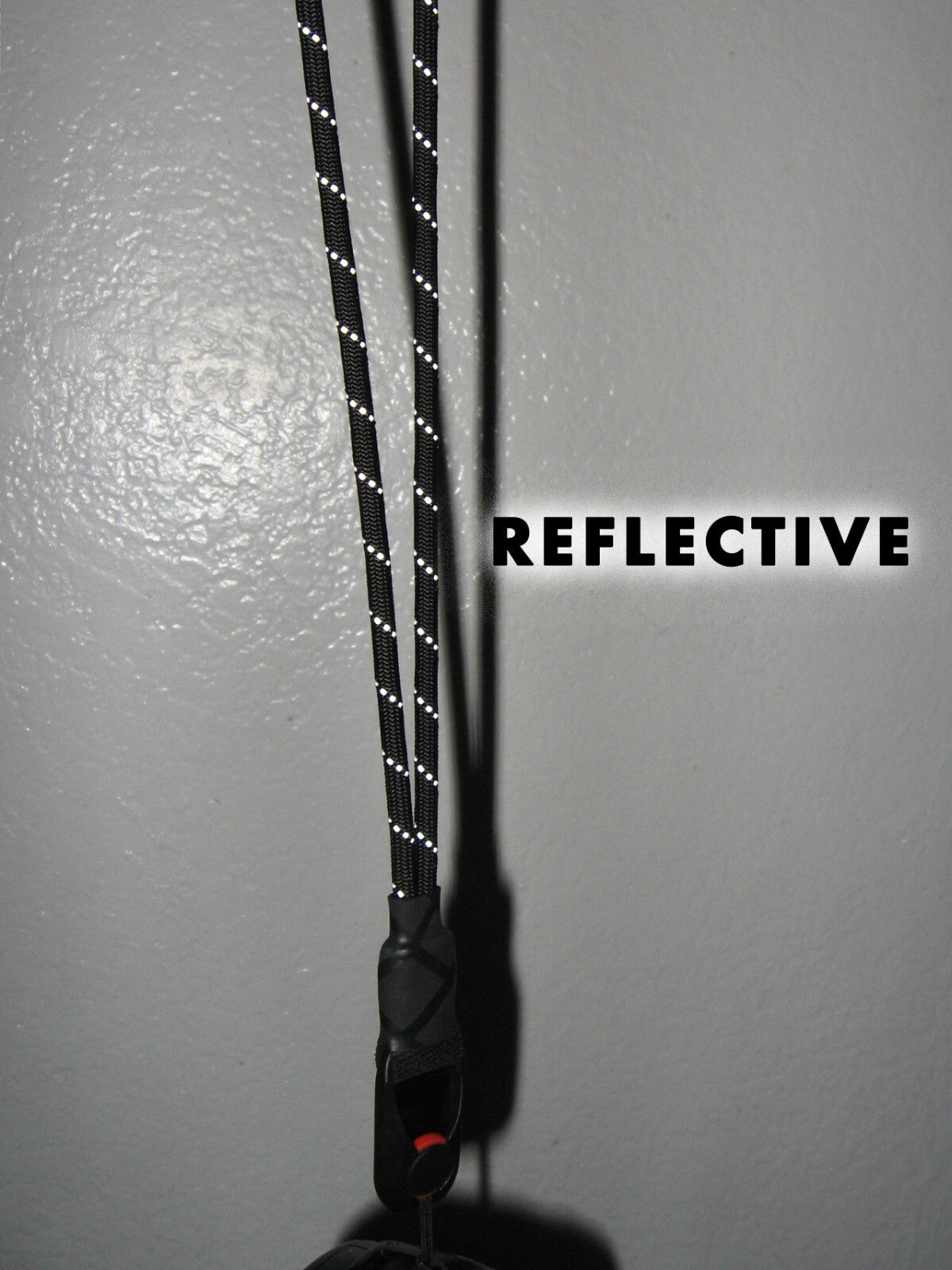Black Reflective Paracord Camera Lanyard, 40" Loop + Peak Design Anchor
