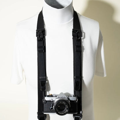 Dual-Tier Camera Strap 38-50", Nylon or Cotton + 4 Peak Design Anchors