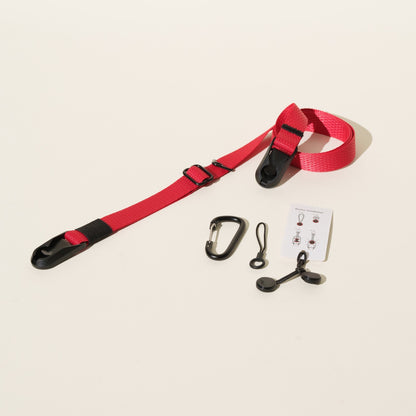 Red Diamond Pattern Camera Strap, Adjustable or Fixed + Peak Design Anchors