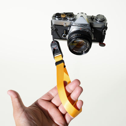 Metallic Gold or Silver Camera Strap, Neck 28-50" or Wrist + Peak Design Anchors