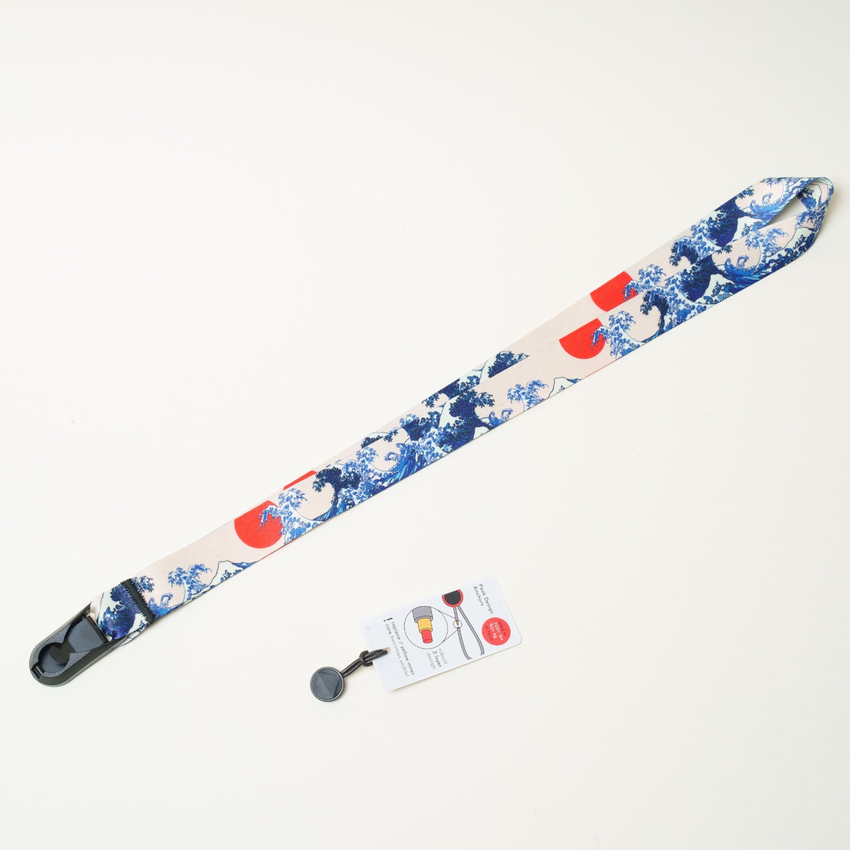 Japanese Print Camera Lanyard, Great Wave, Dragon or Anime, 1" x 38" + Peak Design Anchor