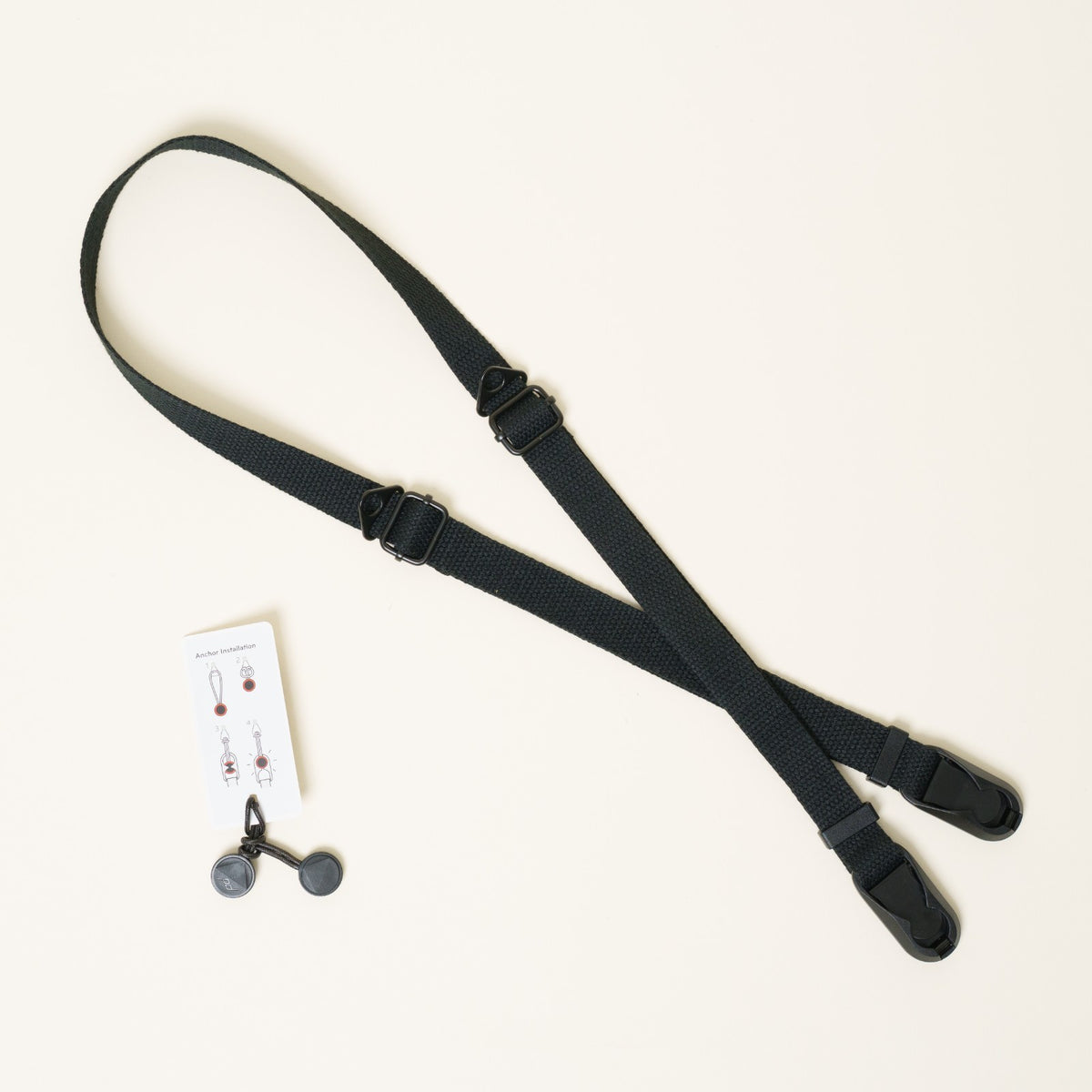 Cotton Camera Strap, Black, Red or Yellow, Neck 28-52" or Wrist + Peak Design Anchors