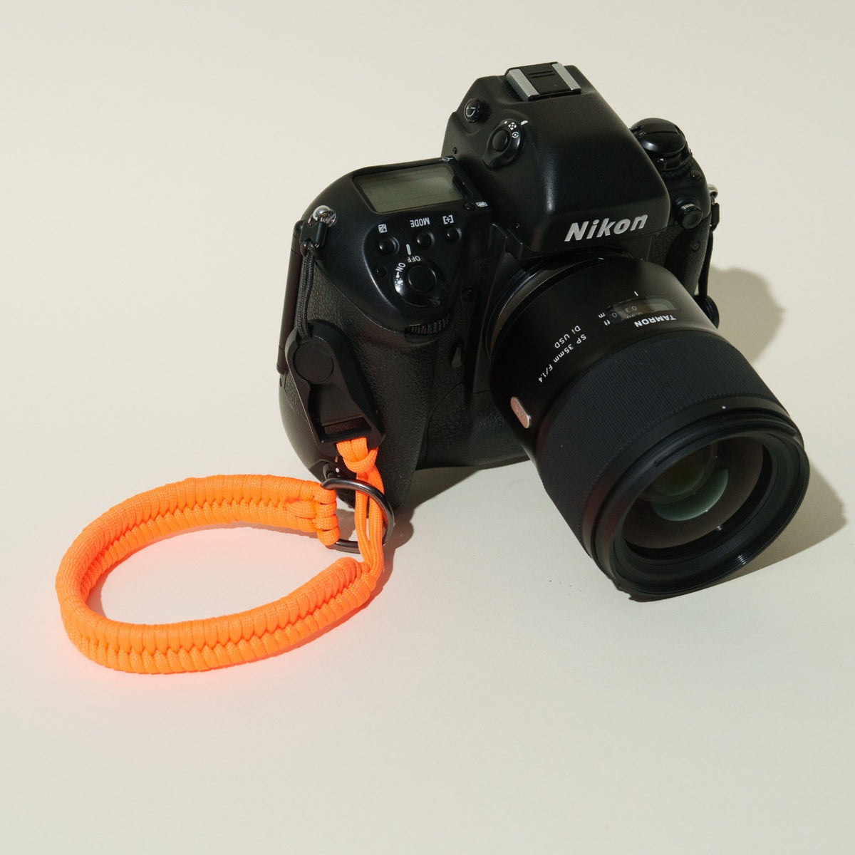 Braided Nylon Rope Camera Wrist Strap 14", Red, Gray or Orange + Peak Design Anchor