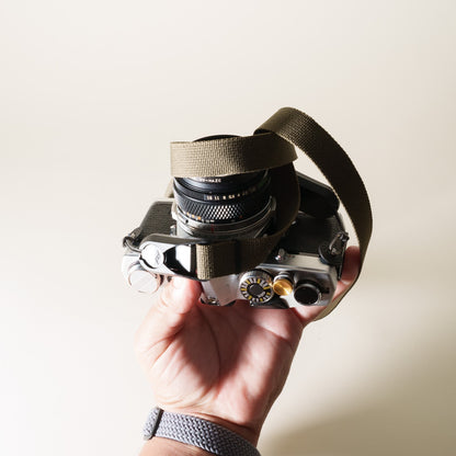 Olive Green Nylon Camera Strap 40" x 3/4" + Peak Design Anchors