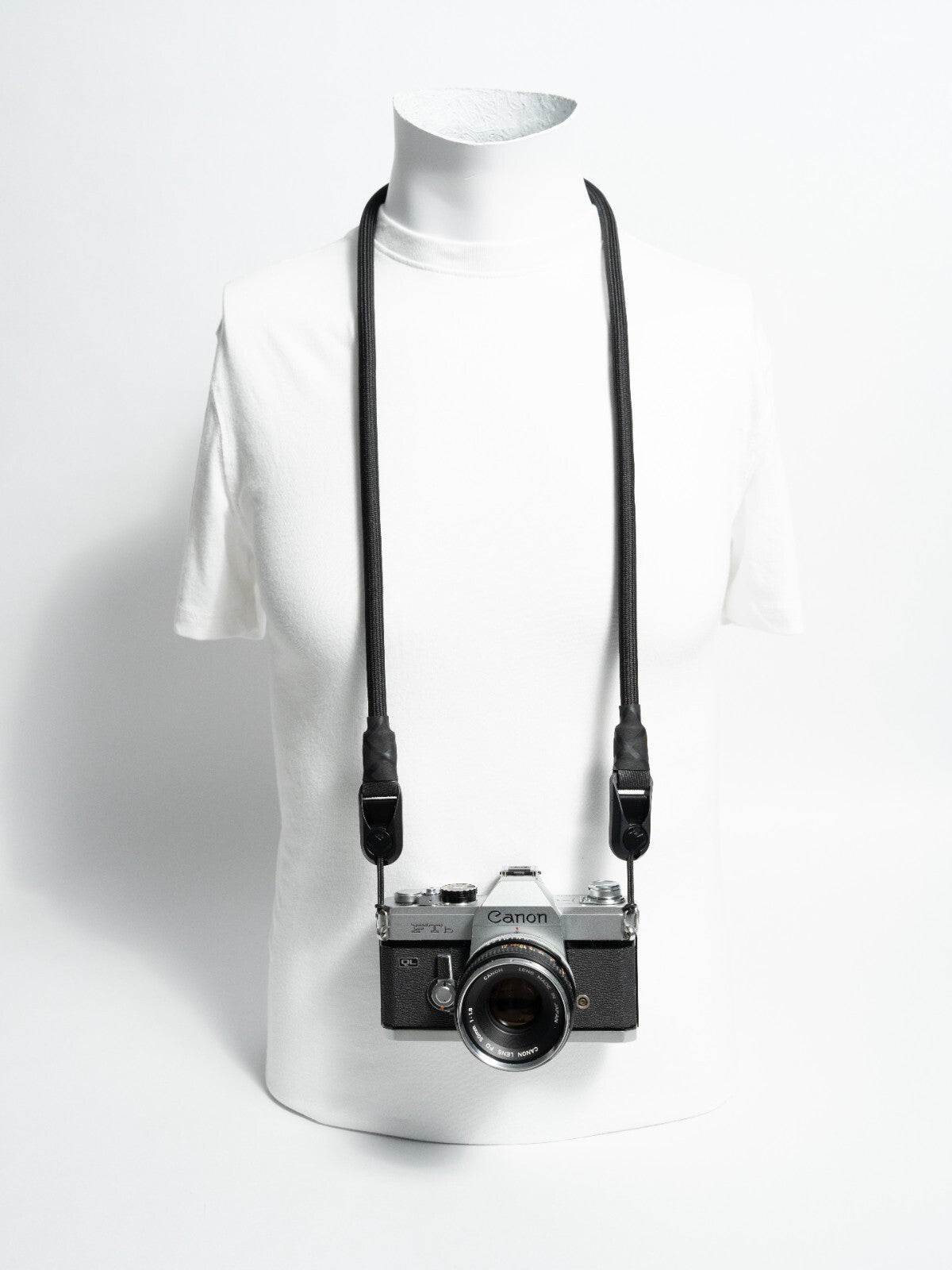 Black Climbing Rope Camera Strap 42" with Removable Loop Mounts + Peak Design Anchors