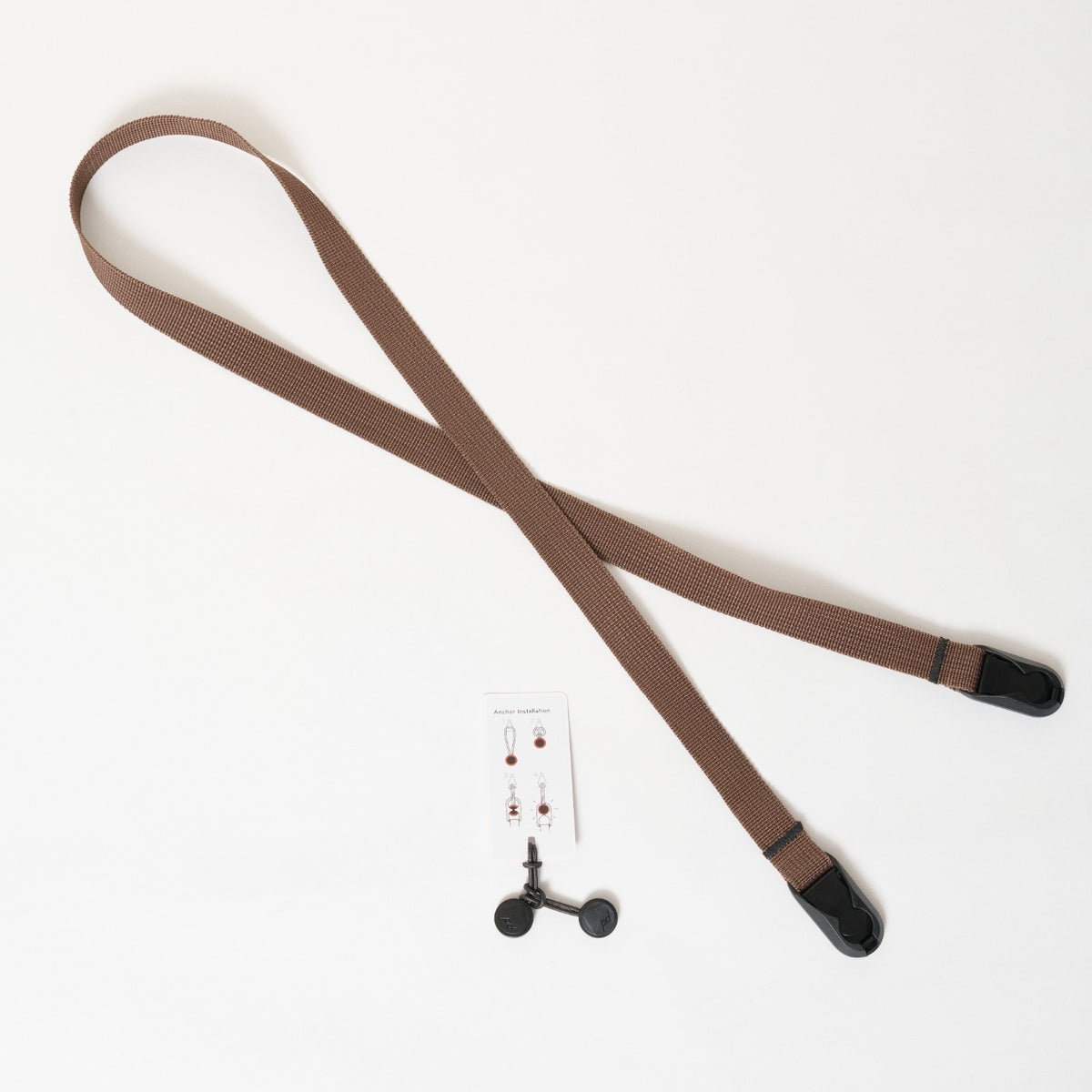 Brown Nylon Camera Strap, Neck, Lanyard or Wrist + Peak Design Anchors