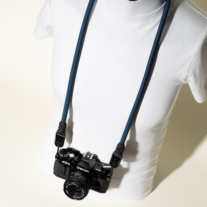 Deep Blue Climbing Rope Camera Strap Combo, 42" Neck + 12" Wrist