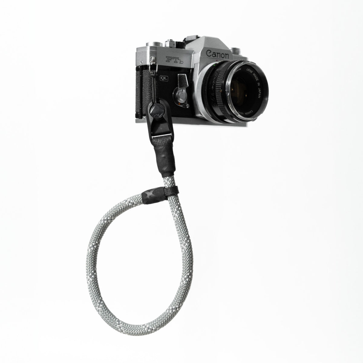 Grey Climbing Rope Camera Strap 42", Neck or Wrist + Peak Design Anchors