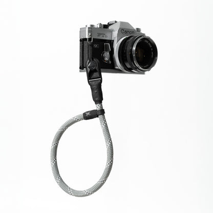 Grey Climbing Rope Camera Strap 42", Neck or Wrist + Peak Design Anchors